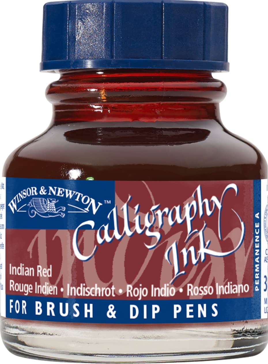 Winsor & Newton Calligraphy Ink Bottle, 30 ml - Indian Red , 1111317