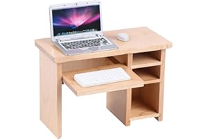 HAOMIAN Dollhouse Miniature Laptop Computer and Office Table Doll House Simulation Notebook Accessories for Doll 1/6 1/12 Miniatures Pretend Play