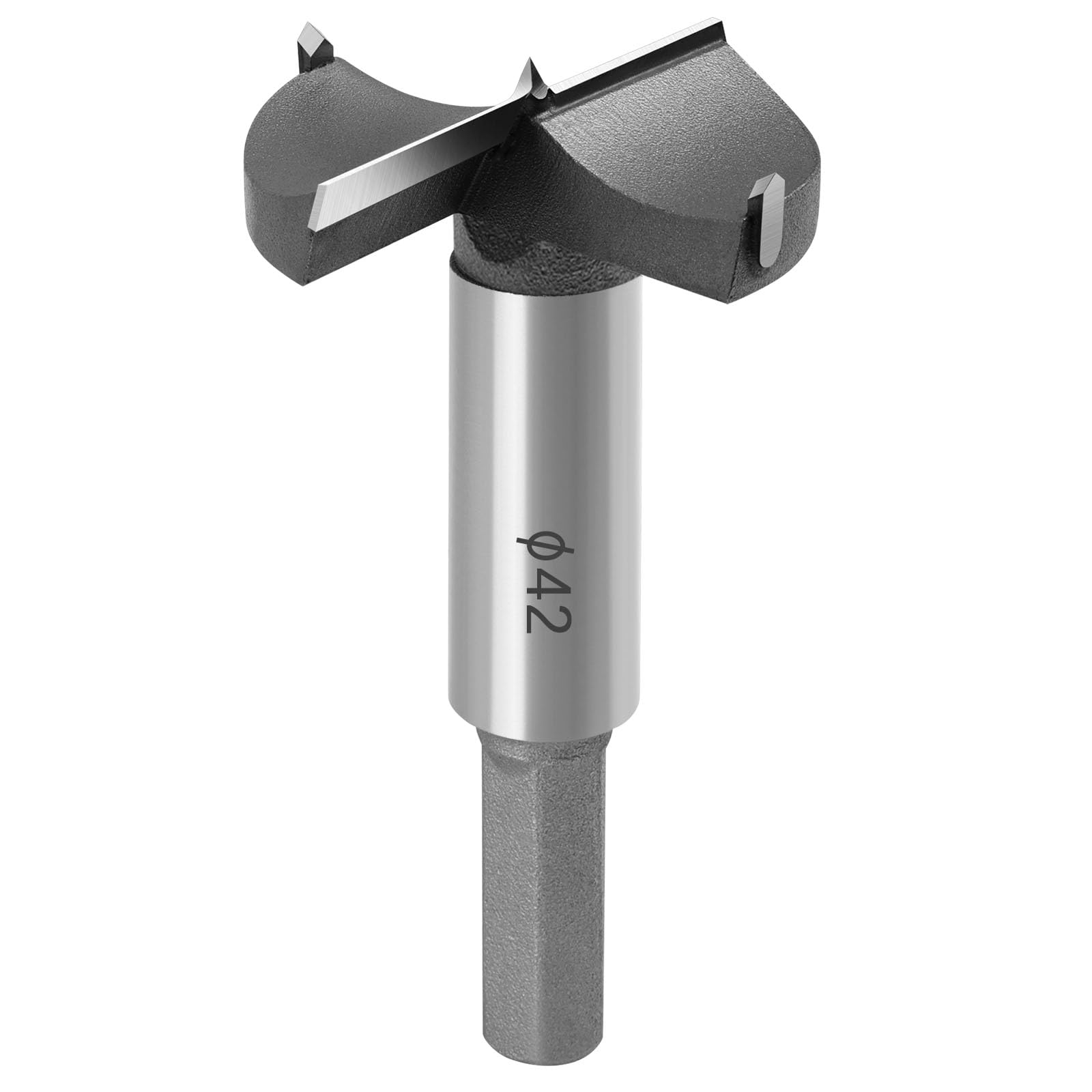 flintronic Forstner Drill, 42mm Carbide Steel Boring Hole Saw, Forstner Drill Cutter Tool for Making Clean Flat-Bottomed Holes in Wood, Furniture or Door Hinge Hole