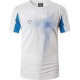 jeansian Men's Sport Quick Dry Fit Short Sleeves Tshirt T-Shirt Shiirt Tees Tops Tennis Golf Bowling LSL1059
