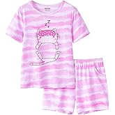 CYCHELRY Tie Dye Pajamas for Teen Girls Cat Snail Daisy Donut Fox Big Kids Sleepover PJS Sets Matching Clothes Size 6-16