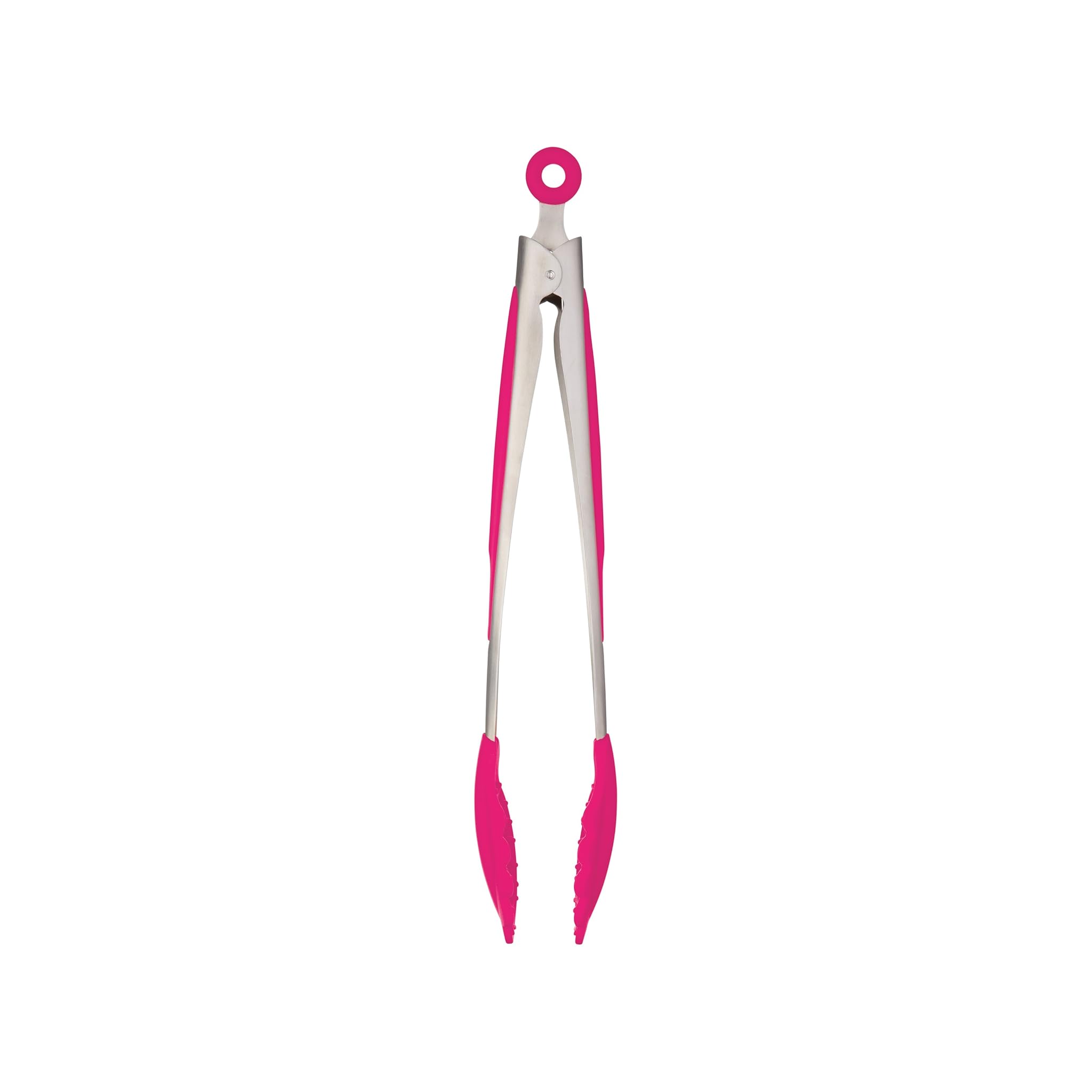 Colourworks Silicone Food Tongs with Pink Soft Grip 30 cm