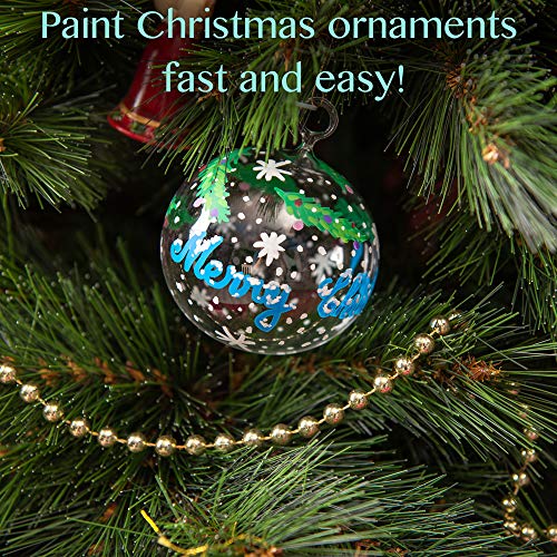 Paint Pens for Glass, Ceramic, Metal, Canvas, Rock, Wood, Stone Painting - Great for Glass Writing, Mug Design, Craft Projects - Set of 8 Colors - Medium Size Point Tip
