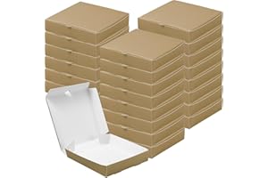 yptniginu 24 Pcs Mini Pizza Pizza Boxes Disposable brown Small Dessert Boxes for Party Favor Decorations for Cake Cookies Party Favor (Brown)