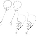 2 Pairs Barefoot Sandals- Beach Anklet Chain with Starfish for Women Lady's Beach Wedding Foot Jewelry Party Accessories