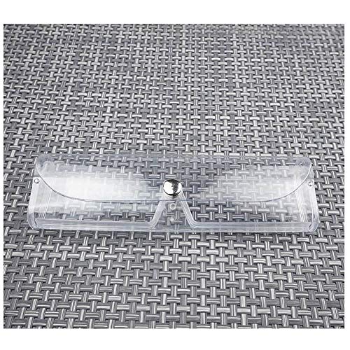 RONRONS 5 Pack Transparent Plastic Glasses Protection Box Eyeglass Case Holder