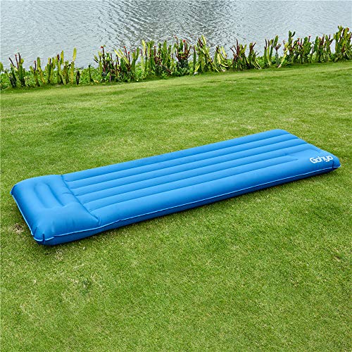 Gohyo Camping Sleeping Pad, Ultralight Large Camping Mat with Pillow for Backpacking, Traveling and Hiking Outdoor Air Mattress - Light, Compact & Inflatable Camp Sleep Pad