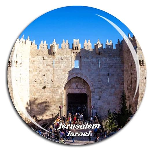 Weekino Puerta de Damasco Jerusalén Israel Imán de Nevera Cristal ...