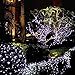 Solar String Lights 200LED 65ft Outdoor Waterproof Fairy Lights Landscape Flashing Lighting for Garden Patio Lawn Path Xmas Wedding Party Holiday Seasonal Decoration (White)