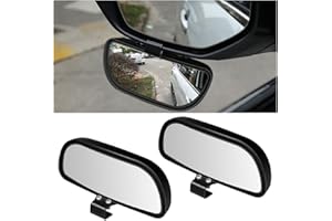 Mandark 2PCS Car Blind Spot Mirror, Rectangle HD Glass Convex Vehicle Rearview Mirror, Wide Angle Adjustible Auto Exterior Bl
