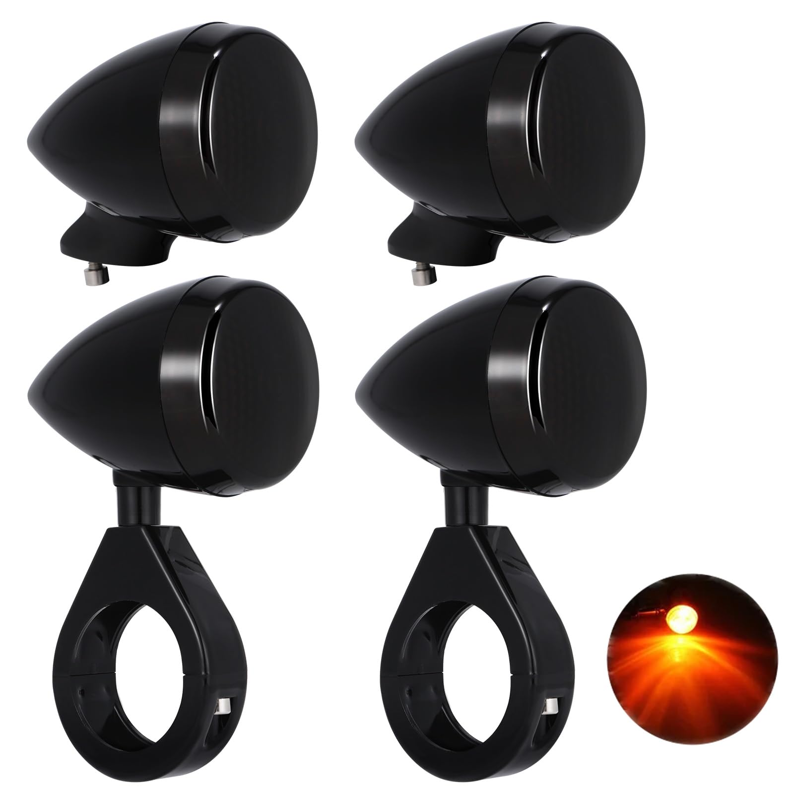 Photo 1 of ***INCOMPLETE SET ONLY 3*** AEEAST Motorcycle LED Turn Signals Blinker Lights 39/41MM Fork Clamp Front Rear Set Compatible For Harley Sportster XL 1200 883