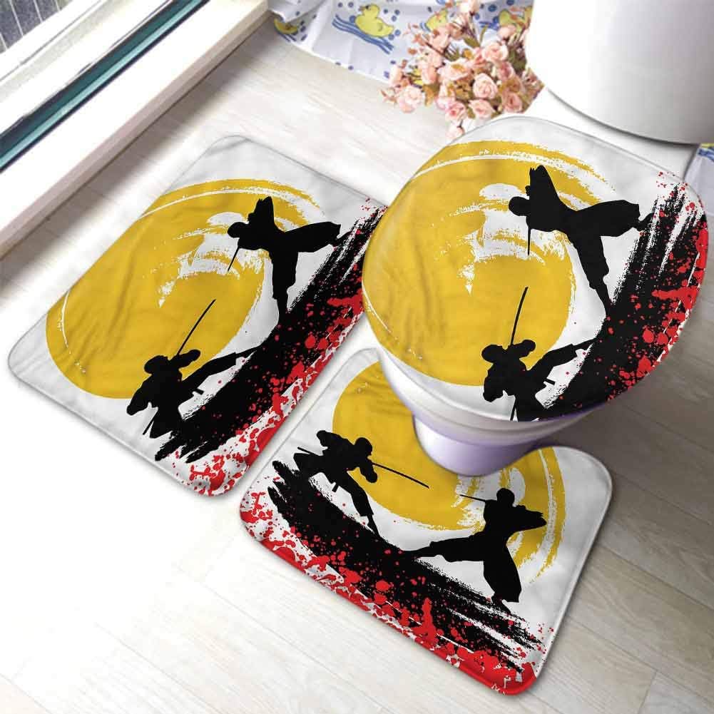 Amazon.com: Japanese 3-Piece Non-Slip Bath Mat Rug Set, Extra Soft ...