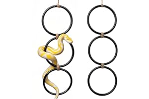 GENERIC 2 Pack Snake Climbing Rings for Ball Python & Corn Snake,Reptile Enrichment Toys for Snake,Ball Python Tank Decor,Reptile Tank Accessories for Bearded Dragon,Chameleon,Iguana,Gecko,Lizard,Parrot