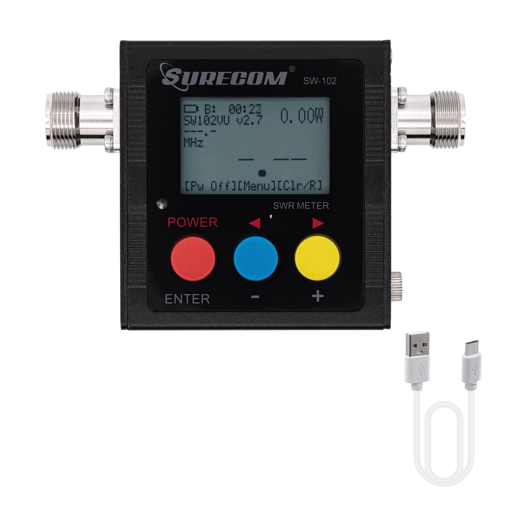 Gam3Gear Surecom SW-102S SO239 Connector Digital VHF UHF 125-525Mhz Power & SWR Meter