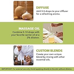Majestic Pure Lemongrass Essential Oil with Glass