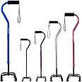 AOHHL Quad Walking Cane Foldable Adjustable Portable Stick Men & Women and Seniors - Lightweight & Sturdy with 4-Pronged Base for Extra Stability Balance,Self Standing Gifts for mom Dad