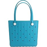 Mangoxel Large Rubber Beach Bag Travel Totes Mens Womens Waterproof Rubber Beach Tote for Work, Picnics, Shopping, Outdoor