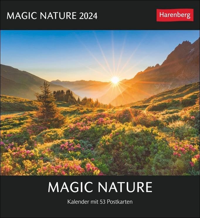 Magic Nature Postkartenkalender 2024. Tischkalender zum Aufstellen und Aufhängen mit 53 Postkarten: Landschafts- und Tierfotos zum Sammeln und Verschicken: Kalender mit 53 Postkarten