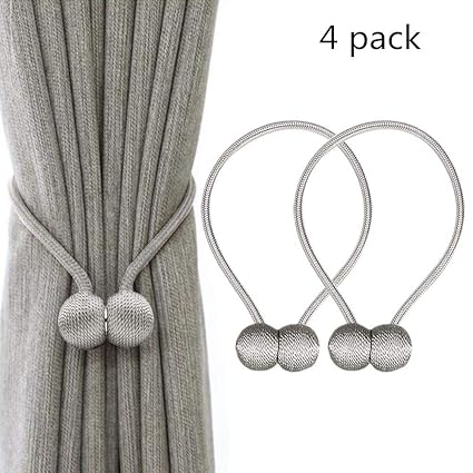 Amazon Com Suzzam Curtain Tiebacks Magentic 4 Tie Backs Curtian