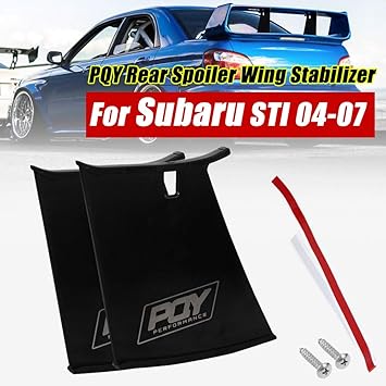 Pqyracing 2pcs Spoiler Wing Stabilizer Compatible With 02 07 Subaru Impreza Wrx Sti 04 07 Subaru Sti Sedan With Pqy Sticker Automotive Amazon Canada