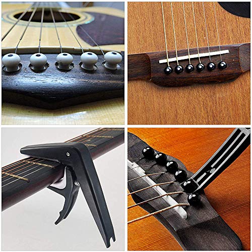 64 PCS Guitar Accessories Kit, Acoustic Guitar Changing Tool, Including Guitar Acoustic Strings, Guitar Picks, Capo, String Winder&Cutter, Tuner, Guitar Bones,for Guitar Players and Guitar Beginners