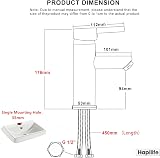 Hapilife Basin Taps Mono Mixer Tap Chrome with UK Hoses, Single Lever view 7