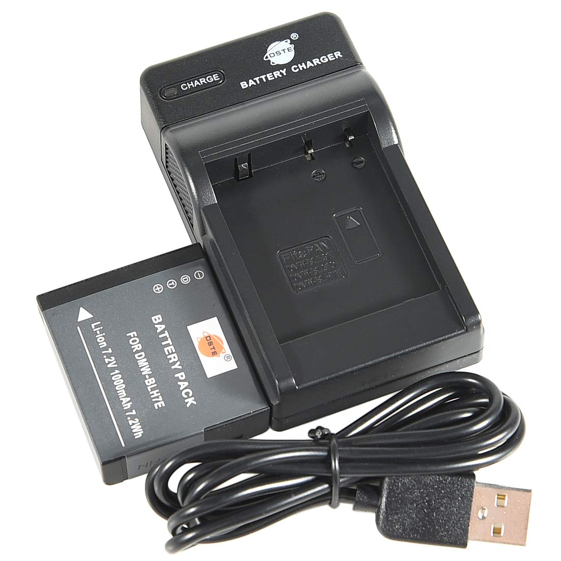 DSTE DMW-BLH7 Li-ion Battery and Micro USB Charger Suit for Panasonic Lumix DMC-GM1 DMC-GM1D DMC-GM1K DMC-GM1KD DMC-GM1KEB
