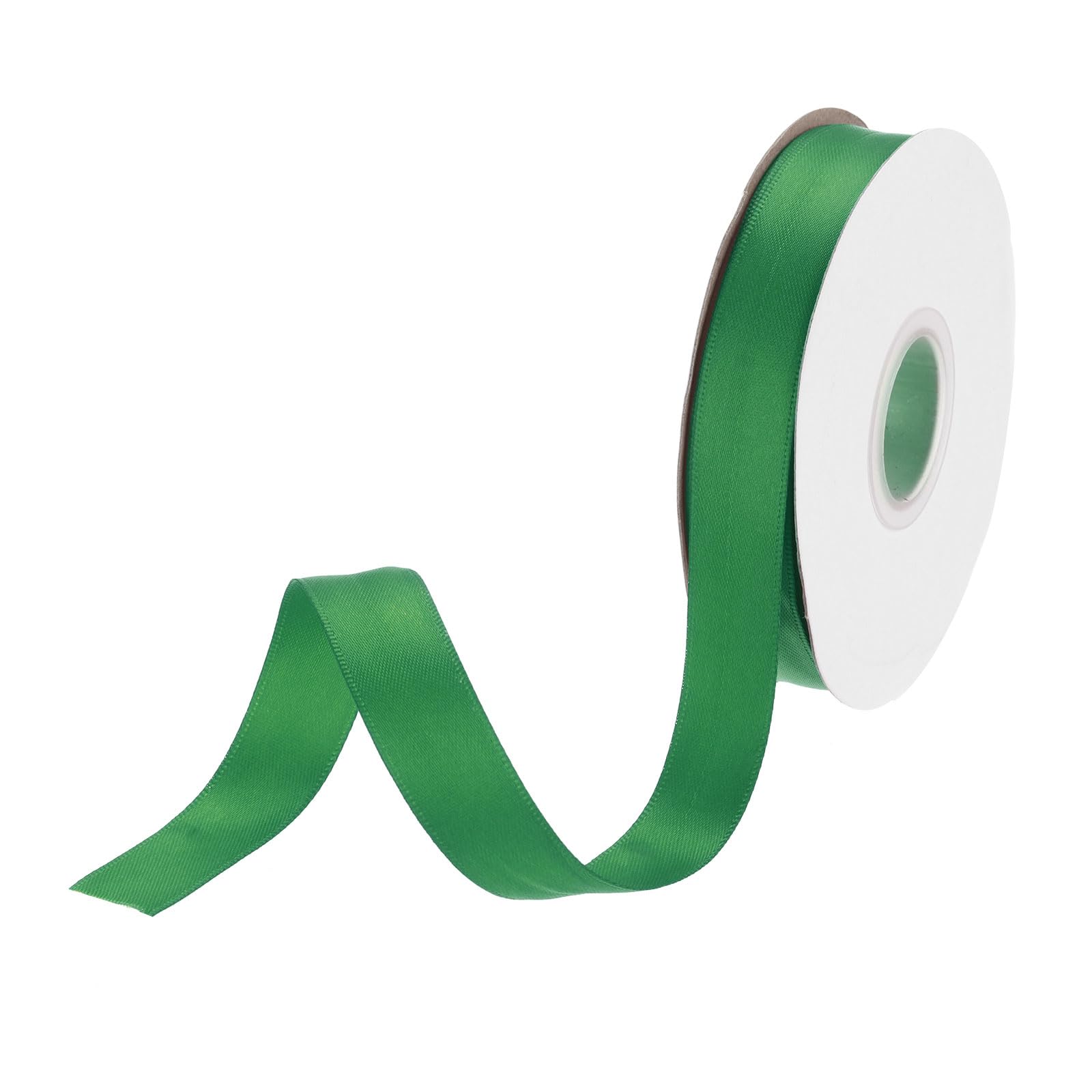 DMiotech 15mm Satin Ribbon 23m/75ft Thin Double Face Fabric Grosgrain Ribbon for Gift Wrapping Floral Hair Flower Bouquet, Green