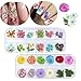 MissBabe 2Pack/24 Different Colors Natural Real Dried Flowers Nail Art Decoration Sticker for 3D Nail Art Acrylic UV Gel Tips