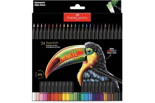 Lápis De Cor, Faber-Castell, Ecolápis Supersoft, 210724, 24 cores