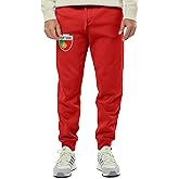 Portugal Crest - Portugese Futbol National Soccer Cup Unisex Drawstring Fleece Jogger Pants (Small, Red)