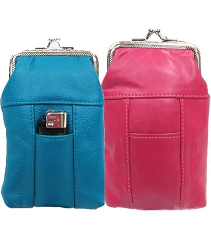 Amazon.com: Leather Cigarette Case 2pc Lot Genuine Pouch Purple +