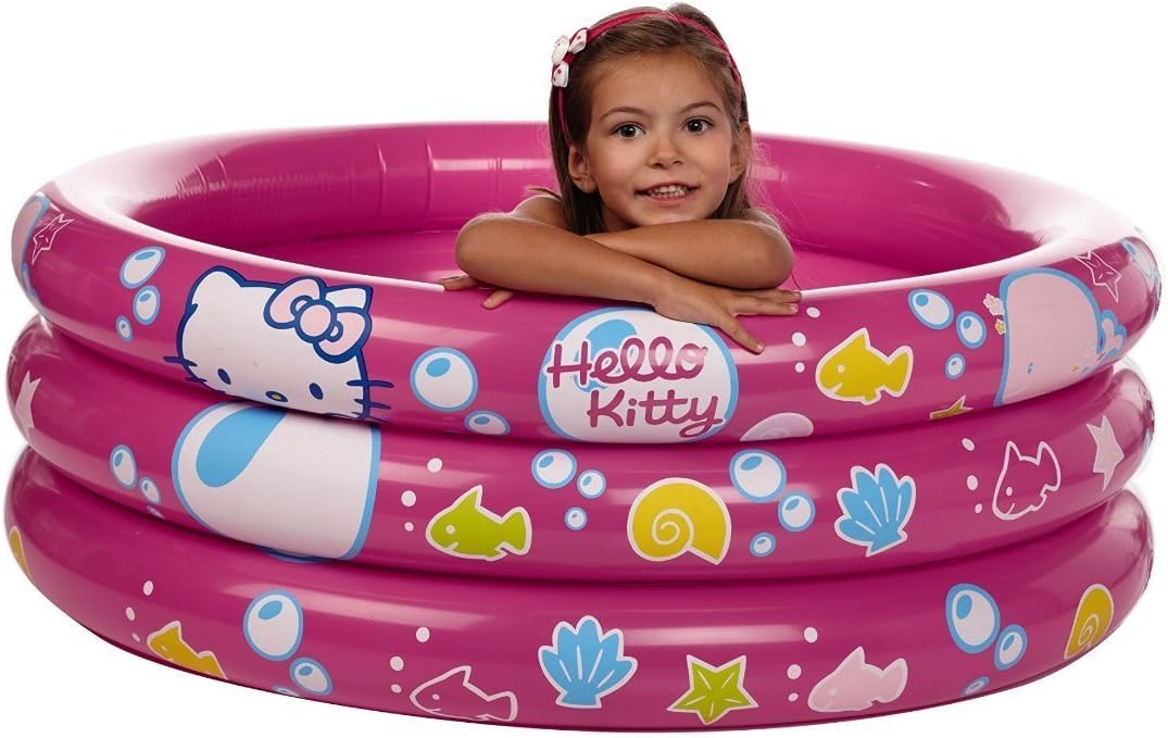 Inflatable Hello Kitty Paddling Pool 100cm Toddler Pink Swimming