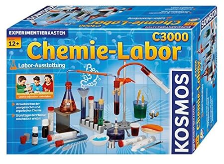 KOSMOS Chemielabor C3000, hochwertiges Labor für 330 anspruchsvolle Experimente, Chemie für Kinder ab 12 Jahre, umfassender L