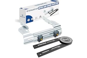 AltitudeCraft Miter Saw Crown Stops & Protractor Set – Precision Angle Tool Kit for Accurate Crown Molding, Trim, and Carpentry Work