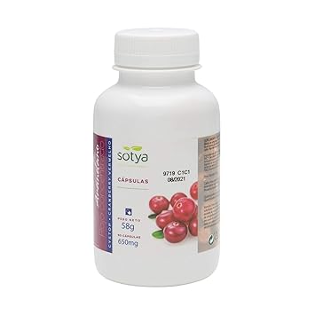 Sotya Cranberry Concentrate 650mg - 90 caps - Prevents Urinary Tract infections with a More Concentrated