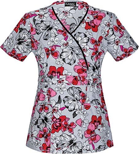 Runway 3662 Women's Mock Wrap Top Jewel Of The Jungle Small