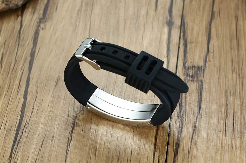 PJ JEWELLERY TYPE 2 DIABETES Silicone Comfort Sport Wristband Emergency Medical Alert ID Bracelet for Men Women Kid - Image 5