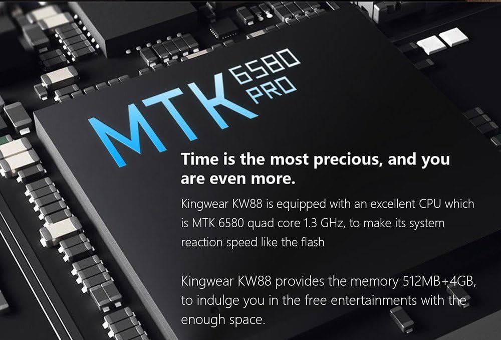 GH Brothers Smart Watch Cell Phone Andriod OS 5.1Ver Transflective Display - White