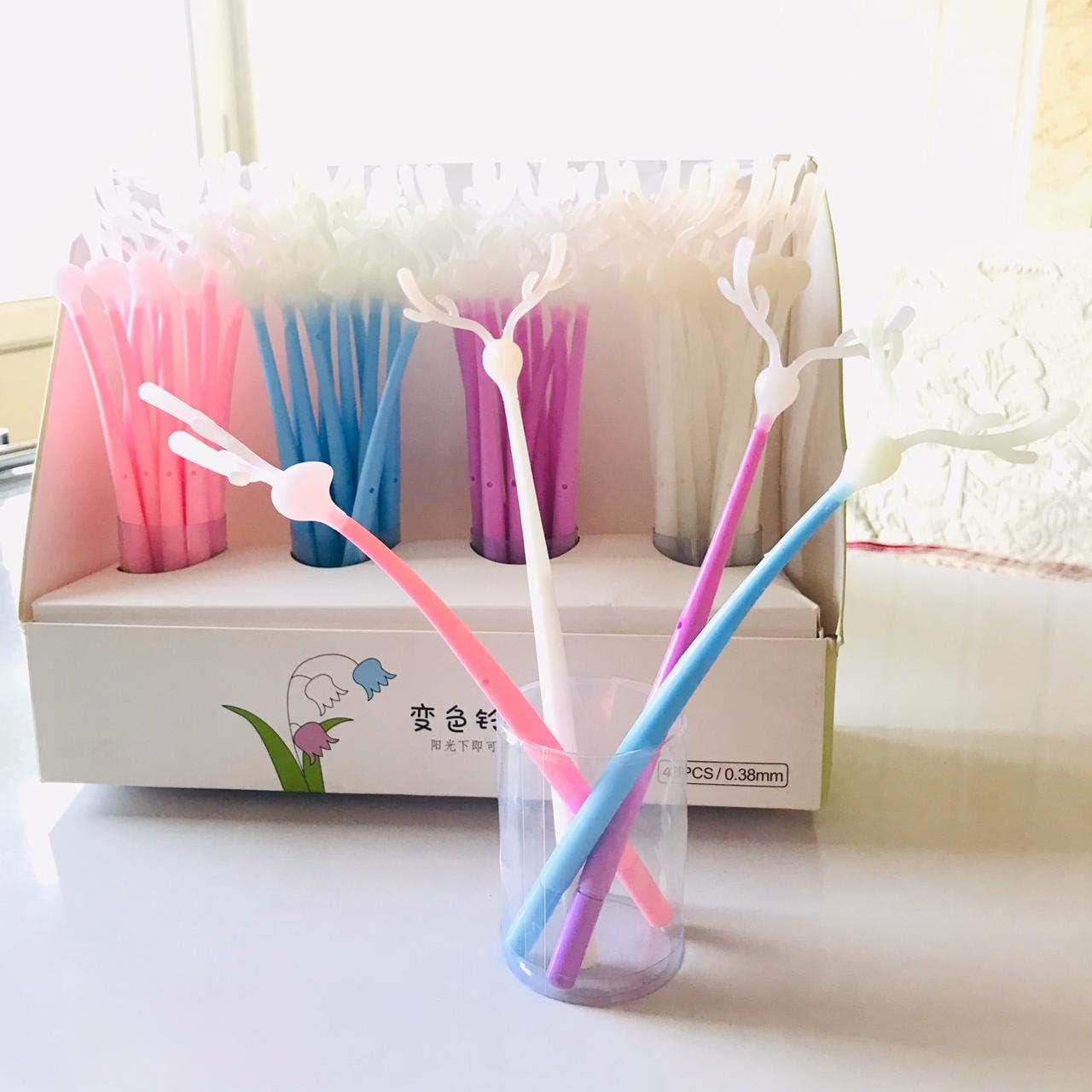 G4GIFT Plastic Silicone Cute Gel Pen for Office School Children Gift Stationery Supplies Birthday Return Gifts for Kids -(Blue Gel- 0.5 mm) (Pack of 12 PENS)