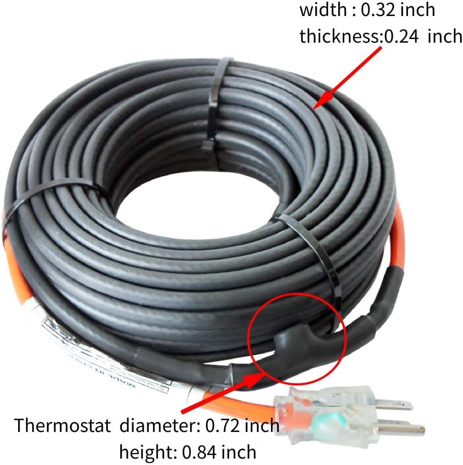 HEATIT JHSF 120-feet 120V Self Regating Pre-asembled Pipe Heting Cable - - 