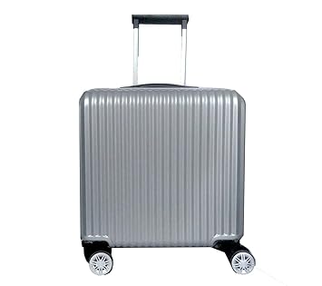 Di Grazia 20 inch Business Class Boarding Rolling Laptop Cabin Case Luggage Travel Trolley Box with 4 Wheels - Silver Colour