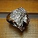FANSING Men Rings, Punk Indian Chief Ring Stainless Steel, Size 12