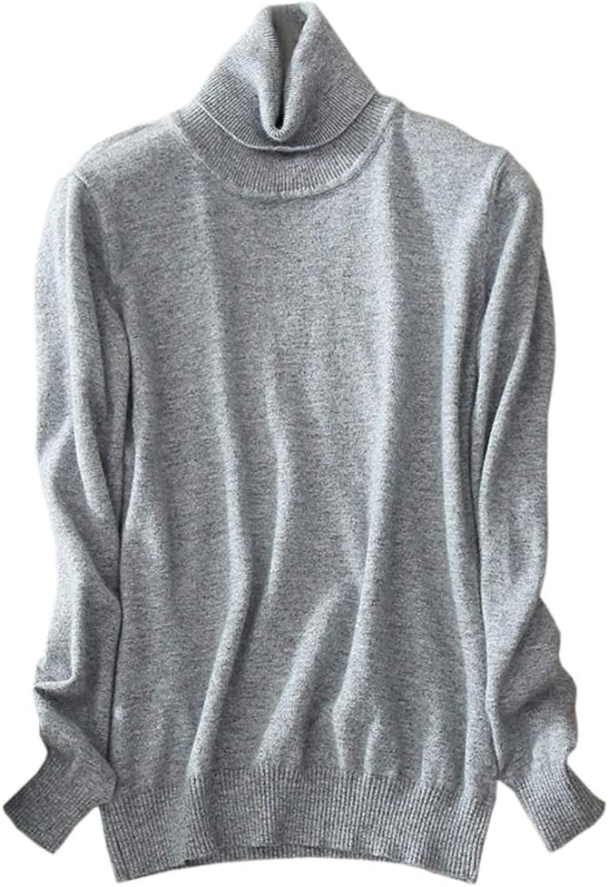 LATUD Womens' Cashmere Turtleneck Knit Sweater