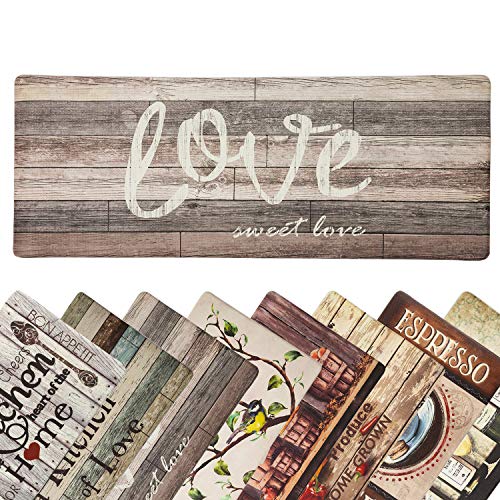 FRESHMINT Farmhouse Kitchen Mats Cushioned AntiFatigue Comfort Mat for