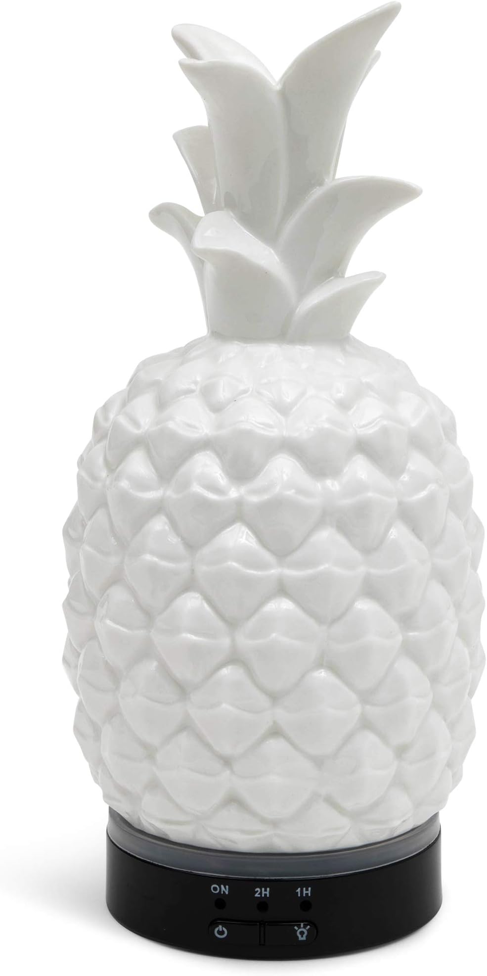 Essential Oil Diffuser Humidifier Large 150 ml Aromatherapy Multi Color LED Pineapple Ultrasonic Aroma Difusers Humidifiers Electric New Room Fragrance Desk Office Baby Kids Infuser air White ceramic