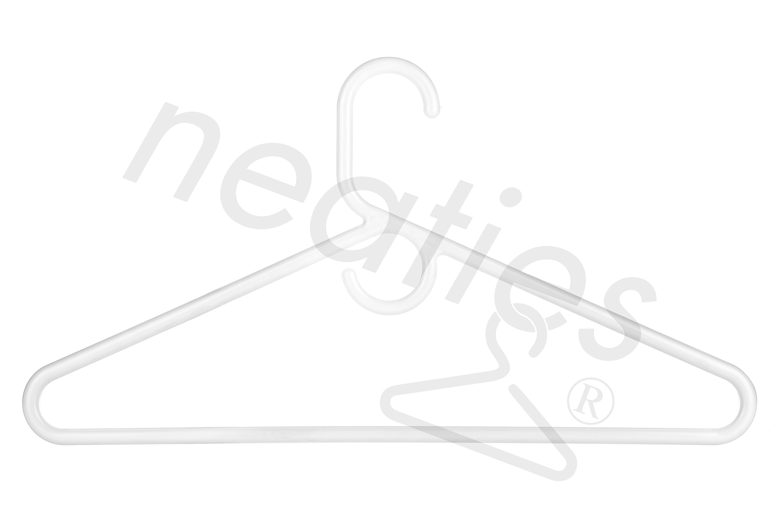 Neaties Super Heavy Duty White Plastic Hangers, USA Made Long Lasting