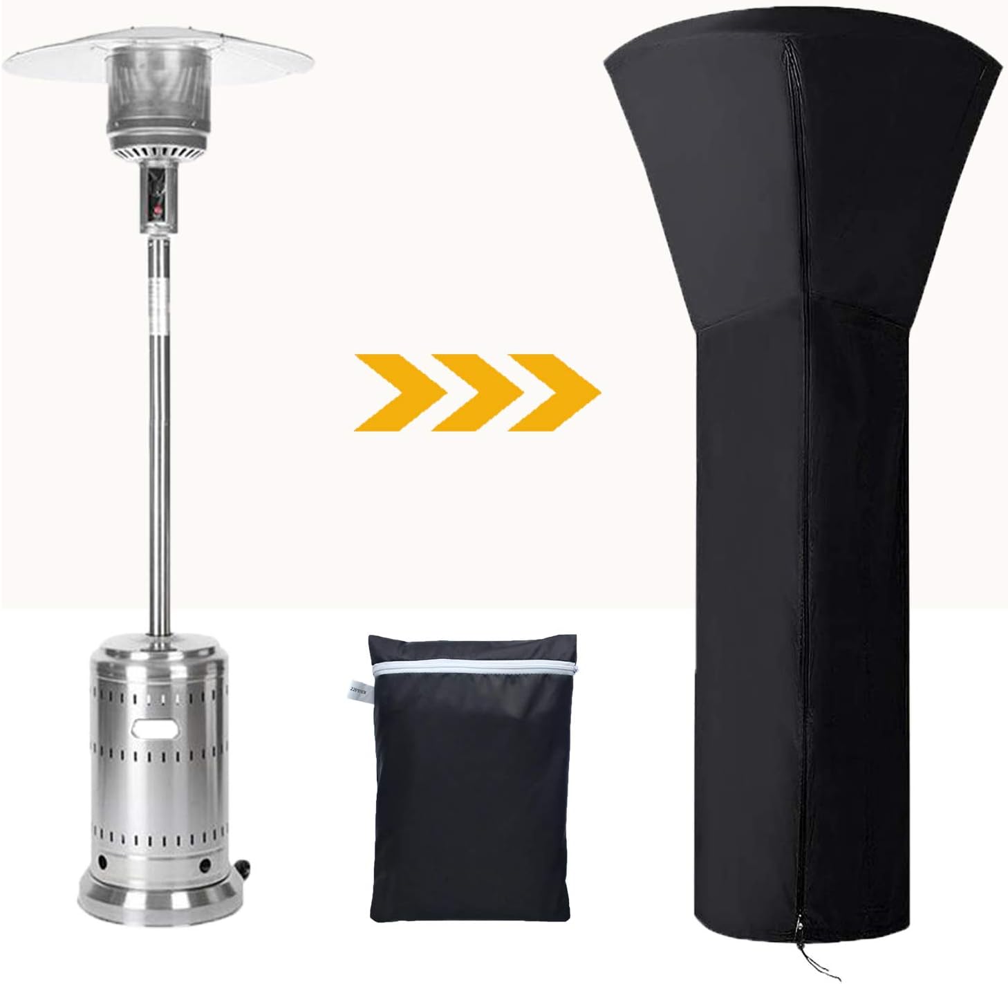 Patio Heater Cover, Patio Heater Covers Waterproof with Zipper and