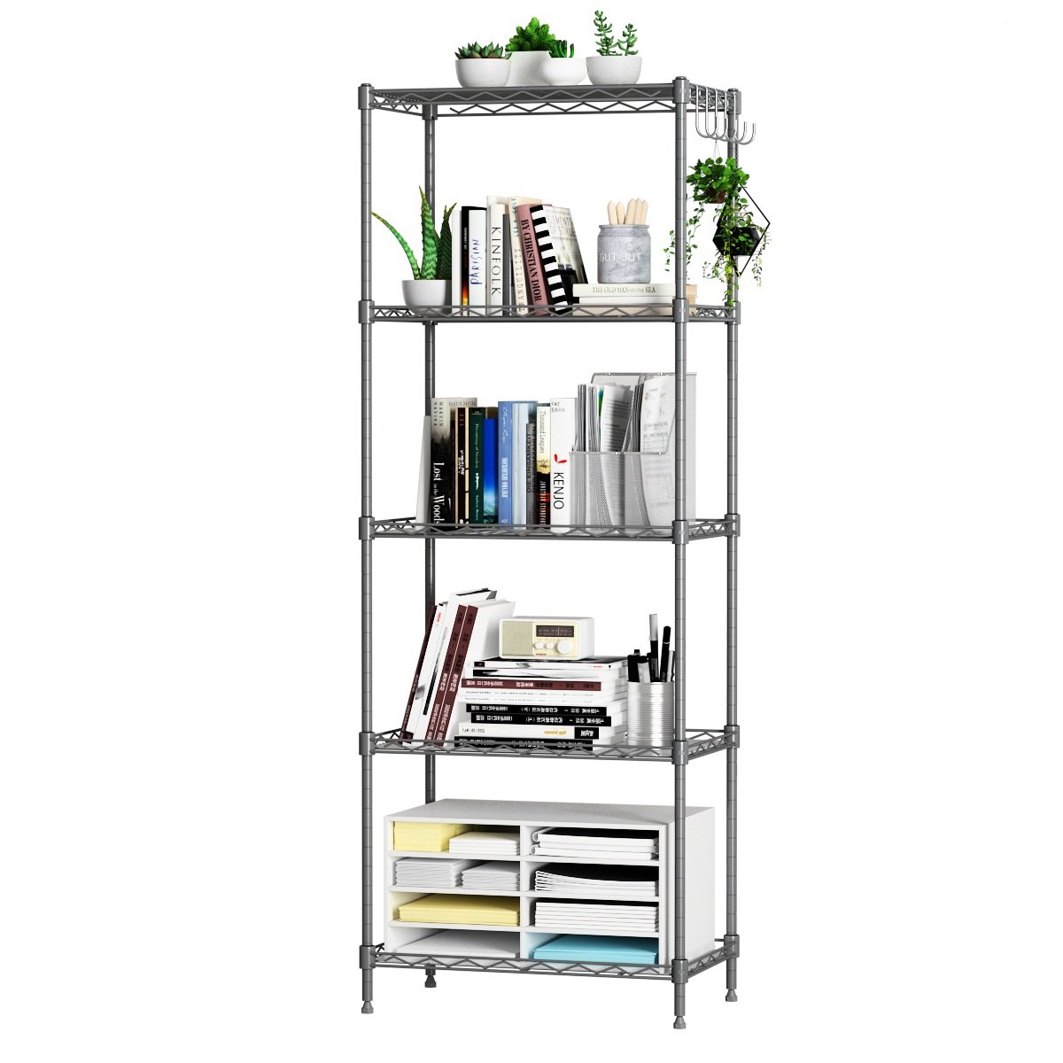 estantes de almacenamiento de alambre