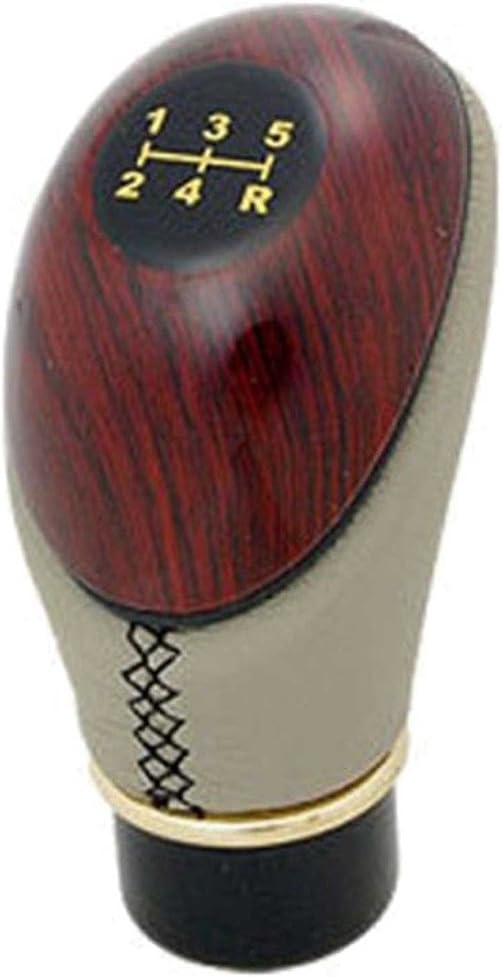 Allure Auto Leatherette & Plastic Gear Shift Knob-Beige for Chevrolet Optra Magnum [2007-2012] MAX 2.0 TCDi
